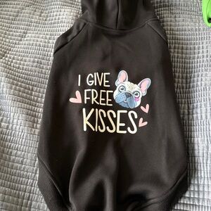 Black Dog Hoodie with Cute Graphic